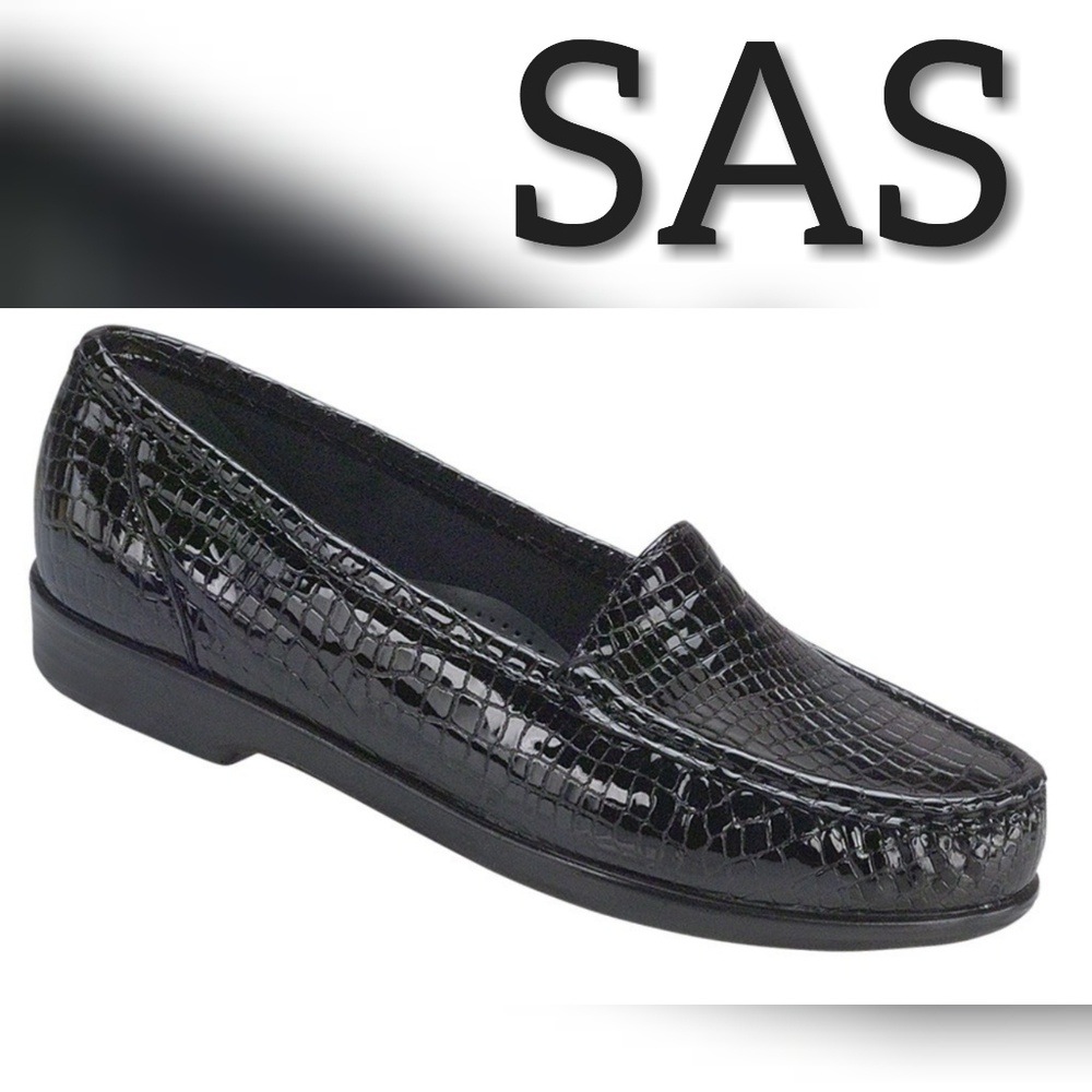 ⬇️💼SAS Shoes "Simplify"Black Patent Moc Sz 8W